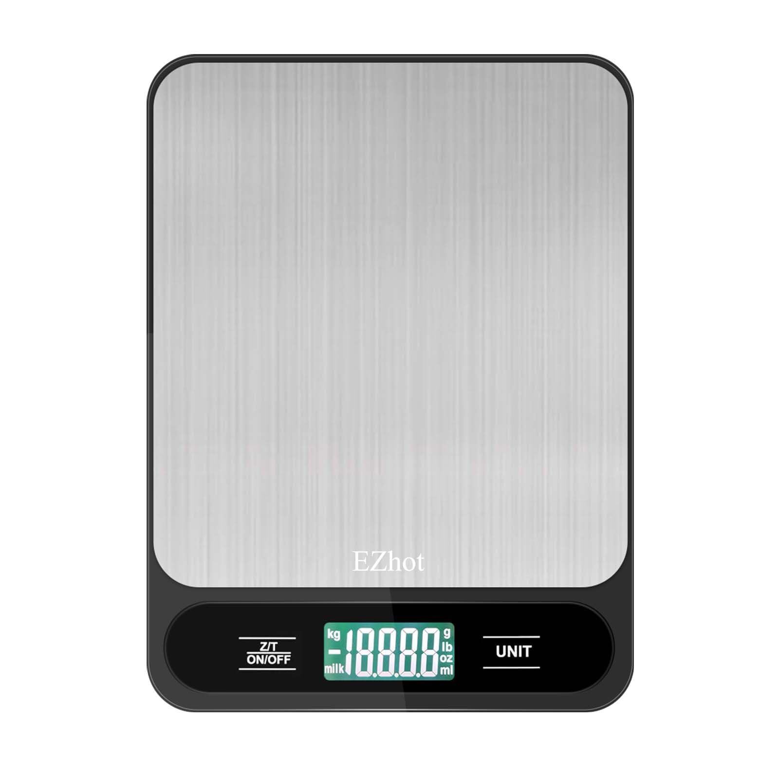 11lb Digital Kitchen Scale for Food- Battery Operated Food Scale, Electronic ...