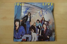 10cc autographs signed LP cover "Live and Let Live" vinyl