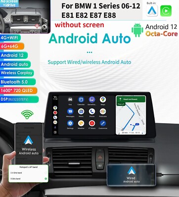 10,33'' Android 12 Autoradio 6+64GB für BMW 1er E81 E82 E87 GPS Navi WiFi DSP DAB