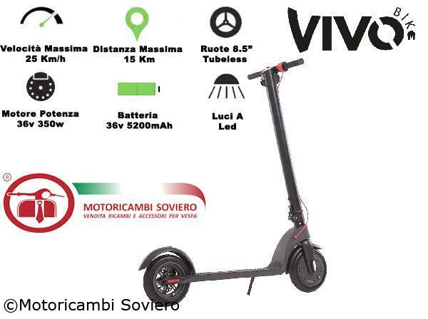 \ Monopattino Elettrico S3 Vivo Bike Tubeless 25kmh freno a disco //