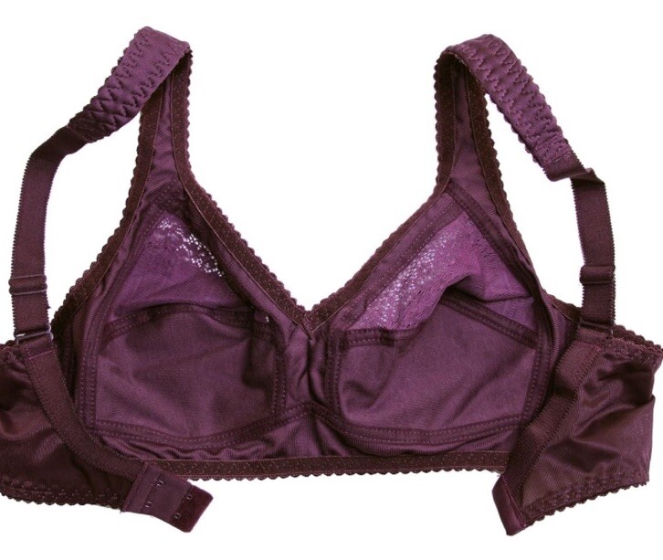 FRUGUE Wireless Minimizer Bra Plus Size Unlined Full Coverage Purple 34G NWT