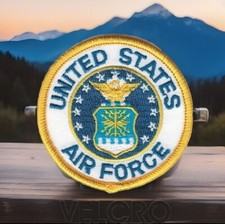 Parche bordado de la Fuerza Aérea de los Estados Unidos adecuado para sujetador de bucle VELCRO® BRAND