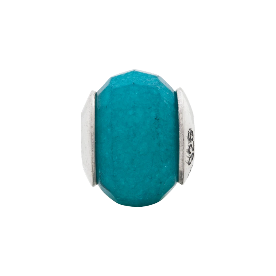 Hellblau Quarz Stein Perlen .925 Sterlingsilber Antik Reflection Beads - Bild 2 von 4