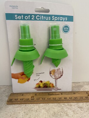 Kitchen Life Essentials  Silicone Citrus Sprayer Set Includes 2 Sizes, New
