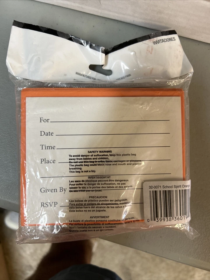 School Spirit Invitations Orange 25 Pack Paper Grad Party Invites Grad Supplies  - Image 2 of 2