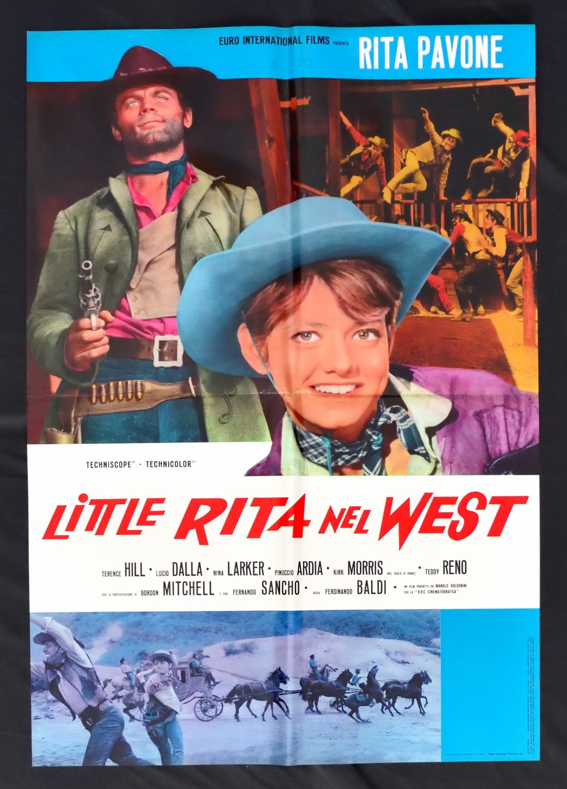 Manifesto Little Rita Nel Far West Paone Reno Lucio Dalla Terence Hill ...