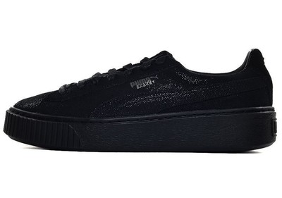 puma black platform sneakers