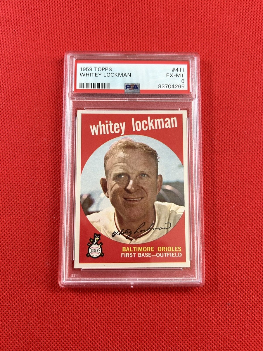 1959 Topps #411 Whitey Lockman Baltimore Orioles PSA 6 EX-MT | eBay