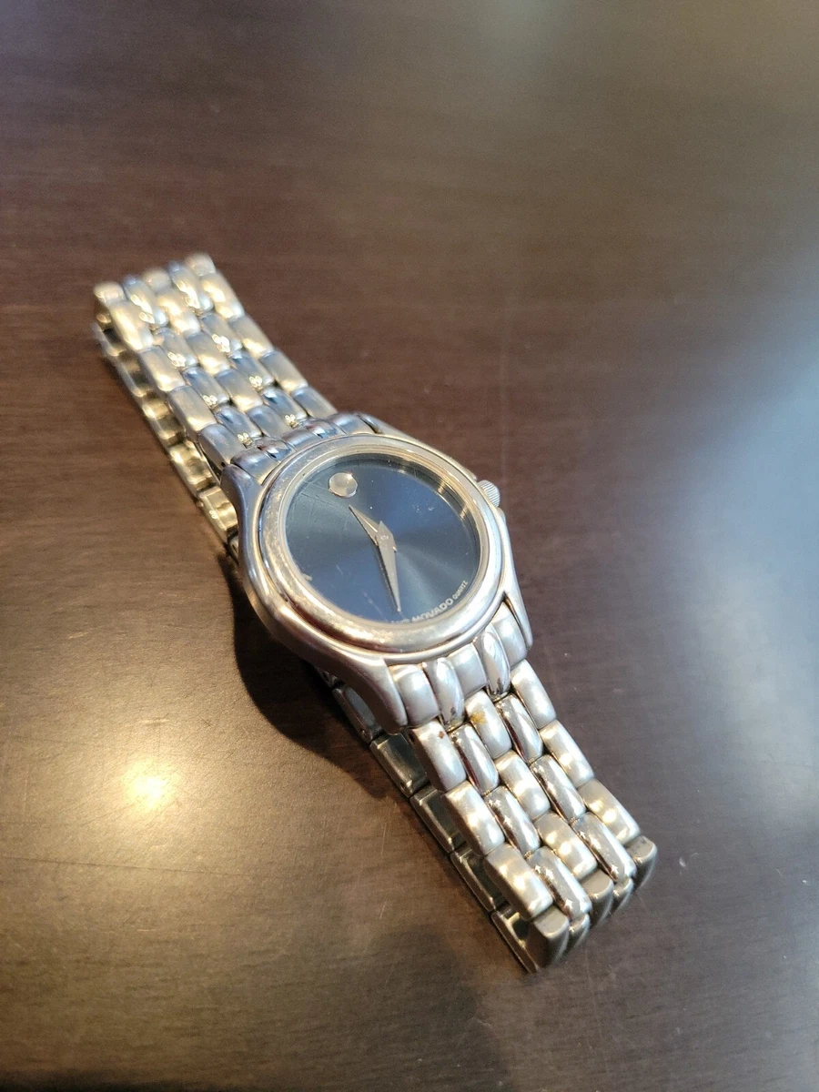 Movado womens Watch Metal Band. Blue Dial. Used eBay