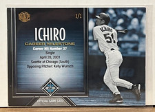 Ichiro Suzuki 2017 Milestone Career Hit #37 April 28, 2001 #1/1 SP Kelly Wunsch