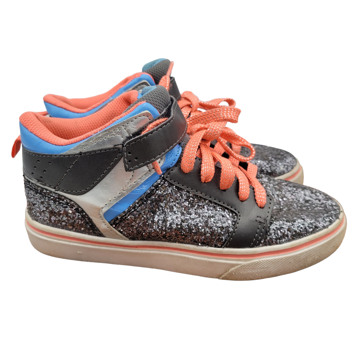 OP Hightops Shoes Sneakers Girls Size Rainbow Glitter Ocean