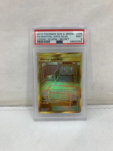 2019 Pokemon Sun & Moon FA/ Martial Arts Dojo Cosmic Eclipse- Secret #268 PSA 9
