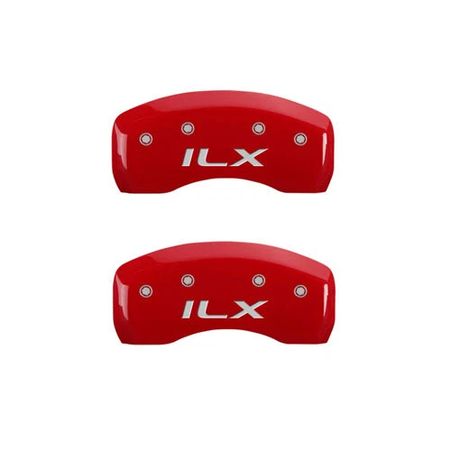 Cubiertas de pinza de disco de freno MGP delanteras + traseras grabadas rojas "Acura ILX" 2016-2020 Foto 3 de 4