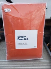 Simply Essential Color Block 5-Piece Twin/Twin XL Comforter Set in RUST/ORANGE