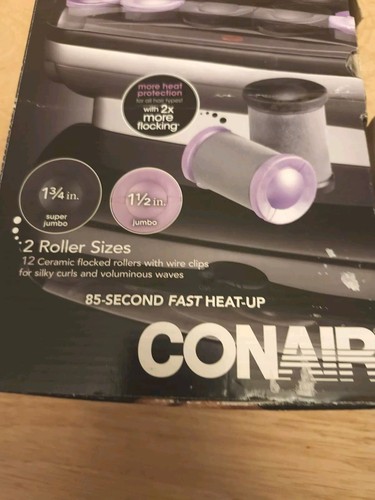 Conair Heat Waves CHV14X Hot Large Jumbo Ceramic Flocked Curling Rollers & Clips - Bild 2 von 11