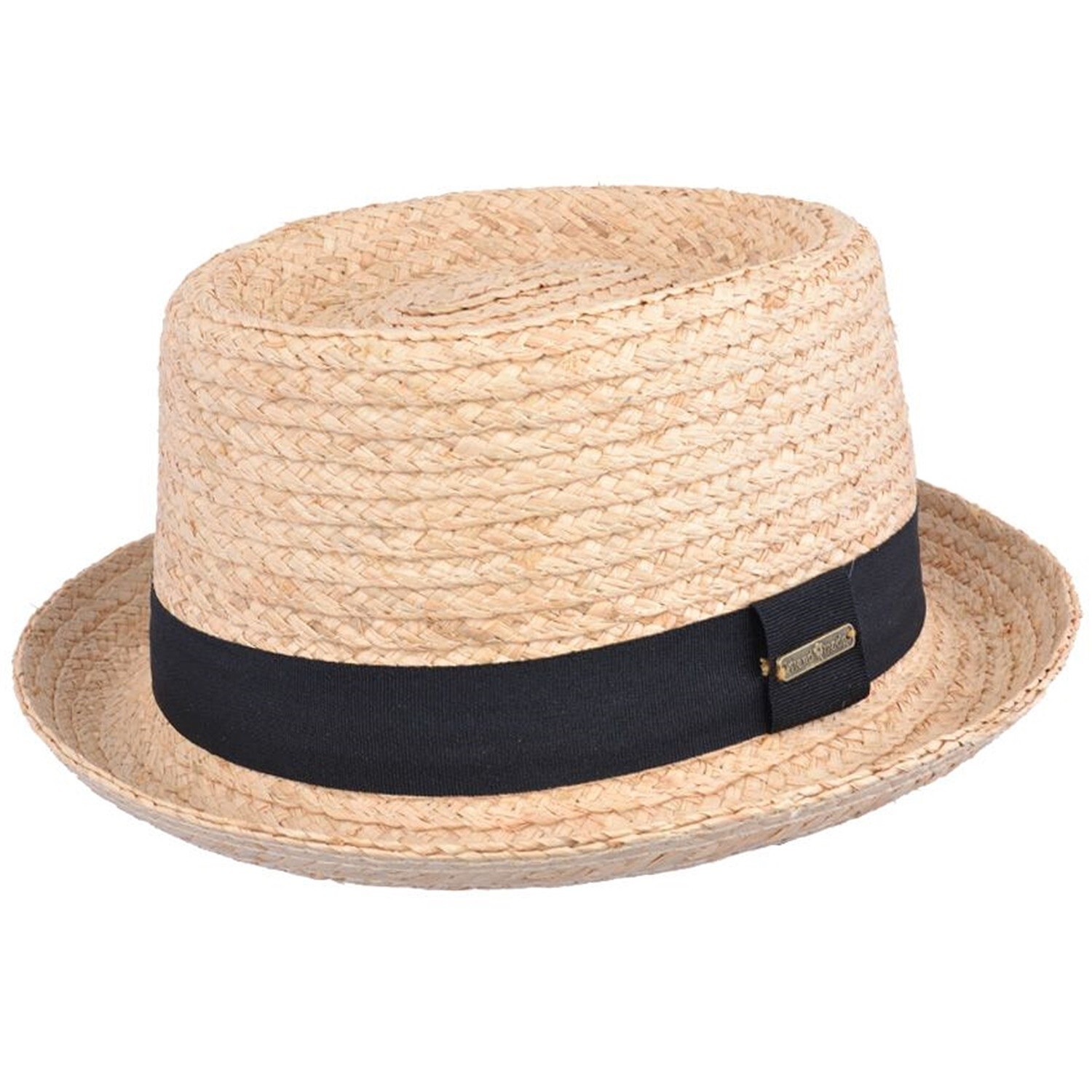 Sombrero para pastel de cerdo de paja de rafia hecho a mano para hombre o mujer Sombreros de verano Sombrero ajustable para el sol