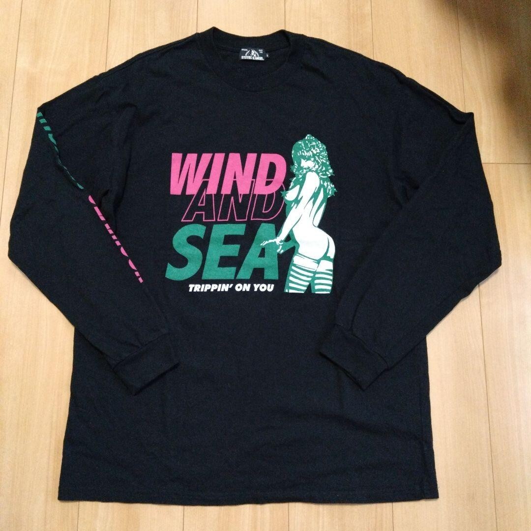 Wind and Sea x Hysteric Glamour His Girl Shirt size L black Wind and Sea x Hysteric Glamour His Girl Shirt size L black
