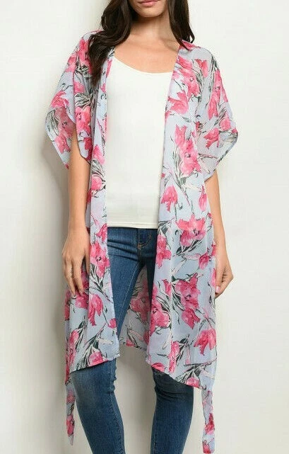 Chiffon open 2025 front kimono