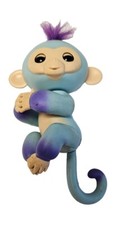 WOWEE Fingerlings Baby Monkey Ava Blue Purple Hair Interactive BATTERY INCLUDED