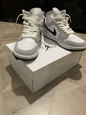 Air Jordan 1 Light Smoke Greys Women Mid | eBay UK