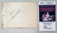 Buster Crabbe Signed Autographed 4.5 x 6 Album Page JSA Tarzan Buck Rogers