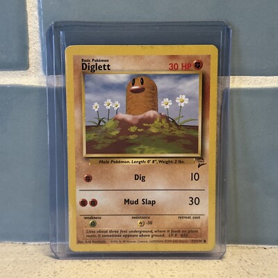 Pokemon TCG Diglett 71/130 Base Set 2 Unlimited Regular Common Card ...