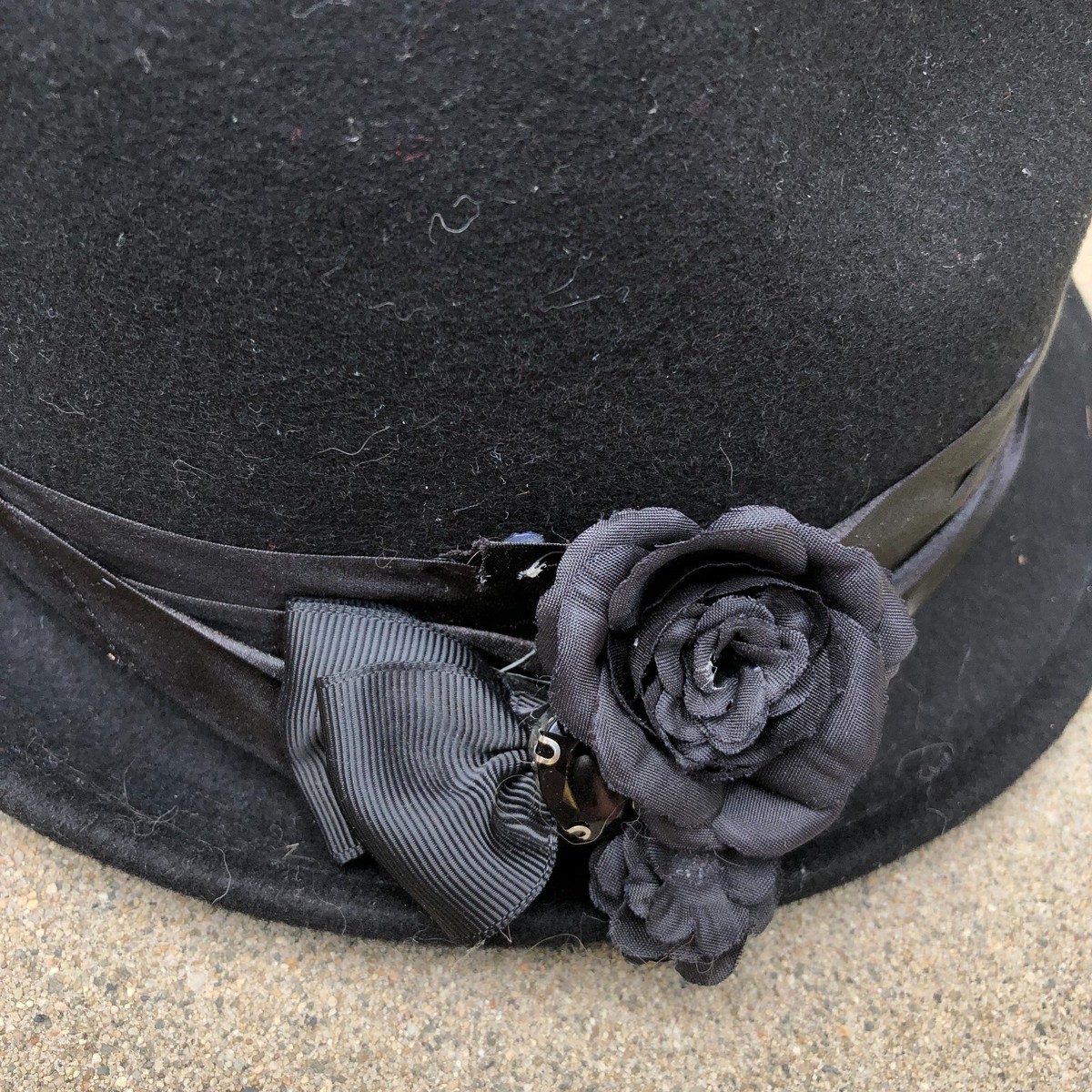 COPY - Nine West - 100% wool - black fedora Hat 100% Wool Men main image 3