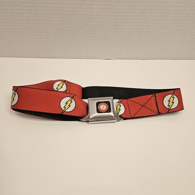 Buckle-Down Seatbelt Belt  The Flash DC Comics For Kids 18''-32''