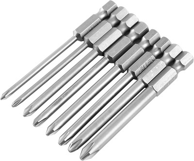 Schraubendreher-Bits 8-tlg. 75 mm 1/4 Zoll S2-Stahl-Sternkopfschaft Magnetischer