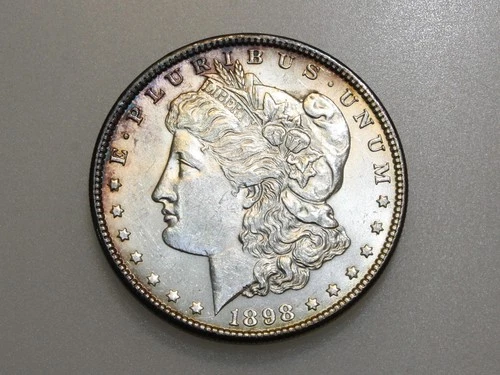 1898-P $1 MORGAN SILVER ONE DOLLAR CH/GEM BU