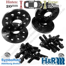 HR Spurverbreiterung schwarz VA 16mm & HA 20mm für Skoda Fabia II 542 10-14