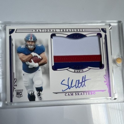 Panini 2025 National Treasures Blue Cam Skattebo #70 RC Auto /49 Giants RPA