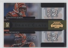 2006 Playoff Contenders Draft Class Gold /250 AJ Nicholson Johnathan Joseph 0x5