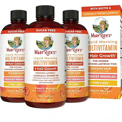 #ad Mary Ruth#x27;s Multivitamin Hair Growth 3 Pack Peach Mango 15.22 oz brand new $39.99