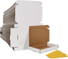 HORLIMER 7x5x1 Shipping Boxes Set of 100, White Corrugated Cardboard Mailer Box