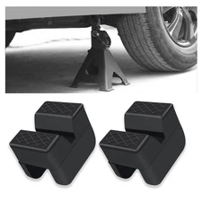2 PCS 2 Ton Car Jack Stand Pads Slotted Rubber Pinch Weld Jack Adapter Black