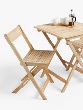 John Lewis Foldable Wooden 2-Seater Garden Table & Chair Set [Missing Chair]