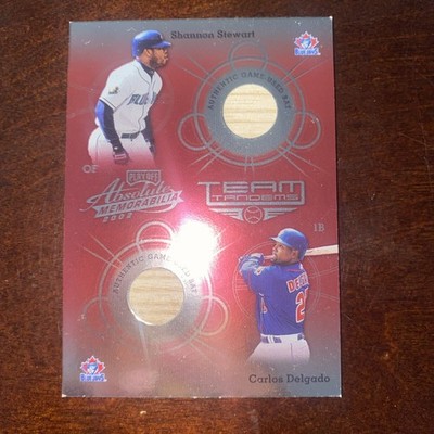 2003 Absolute Team Tandems Dual Used Bat Carlos Delgado Shannon Stewart Z20 Tt30