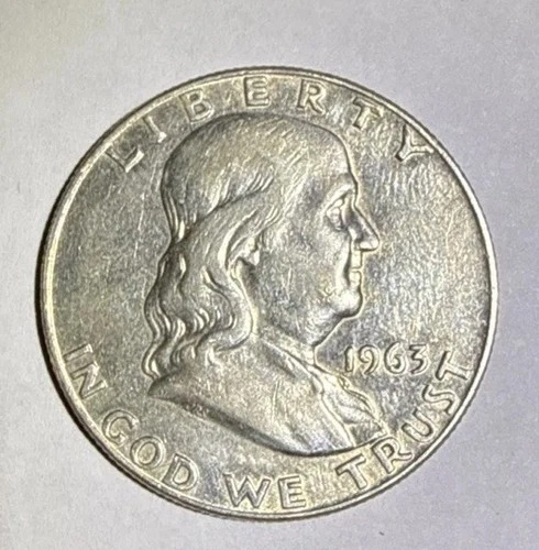 1963 Franklin Half Dollar. Almost Uncirculated And Proof Like.