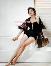 ELIZABETH TAYLOR #90 BEAUTIFUL COLORIZED PHOTO 11 X 8.5 SHIPS FREE
