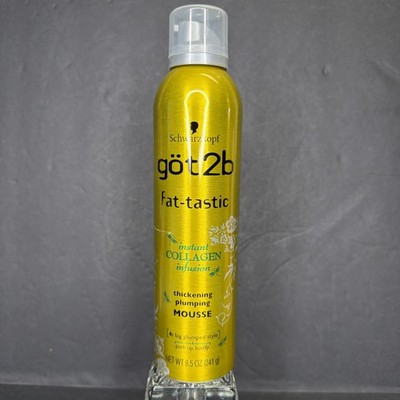 got2b Fat-tastic Instant Collagen Infusion Thickening Plumping Mousse 8.5 oz New