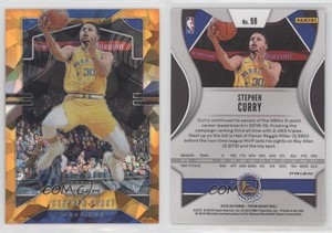 2019-20 Panini Prizm Orange Ice Prizm Stephen Curry #98