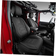 Custom Fit Seat Covers Compatible with Jeep Wrangler 2007-2017 JK 4-Door Black