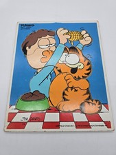 Vintage Garfield Playskool Puzzle 1978 Jim Davis Comic Cat Jon 7 Piece Complete