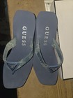 GUESS Women’s Blue Logo Wedge Flip Flop Sandals Slip On Size 10 New Box — photo 1