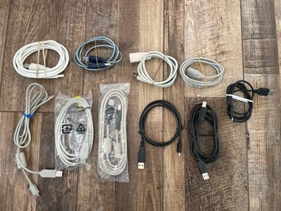 USB Cable Lot 10pc Printer Mini Micro USB Extension Camera