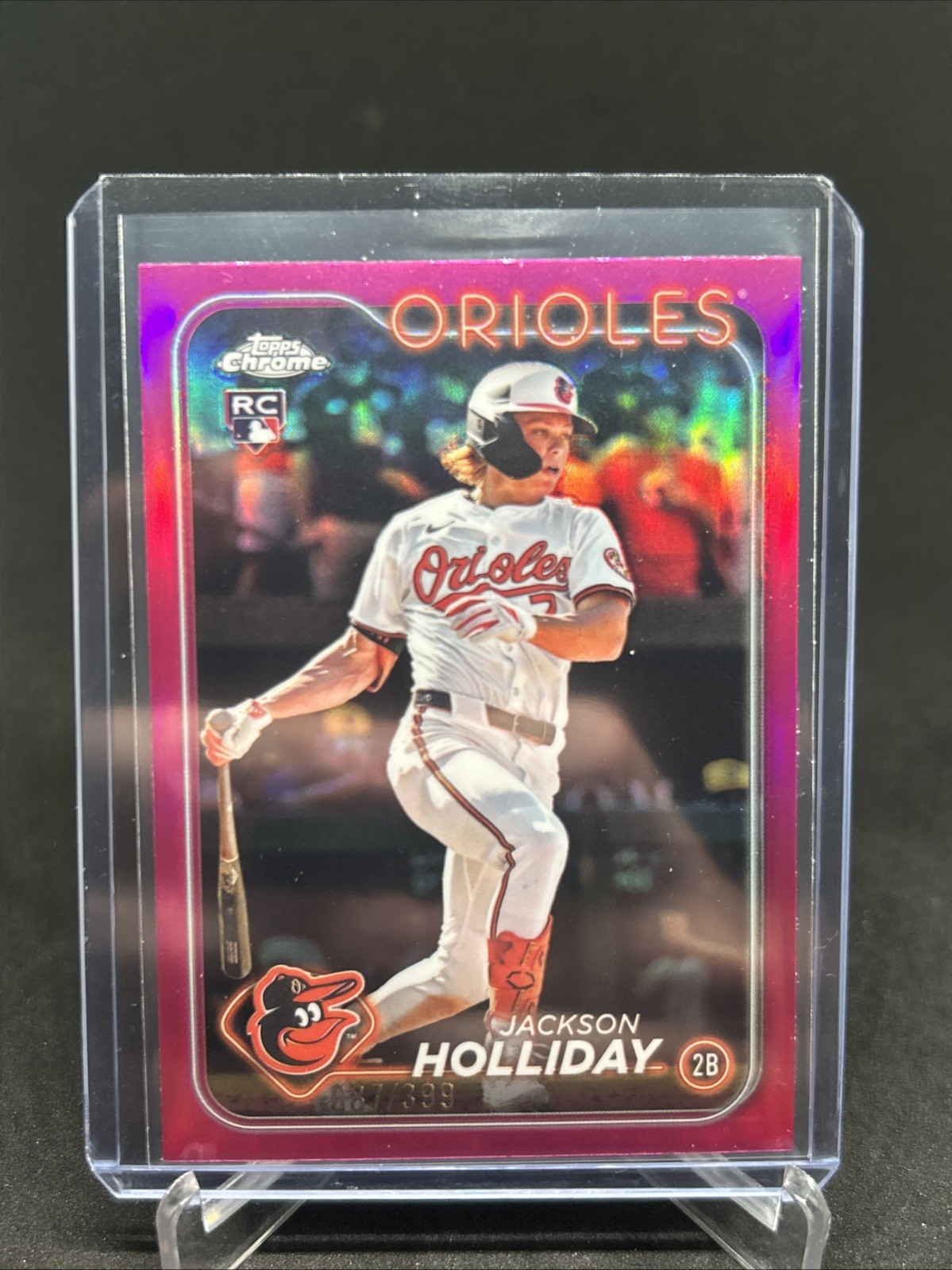 2024 Topps Chrome Update Jackson Holliday Magenta /399 Orioles USC200 RC