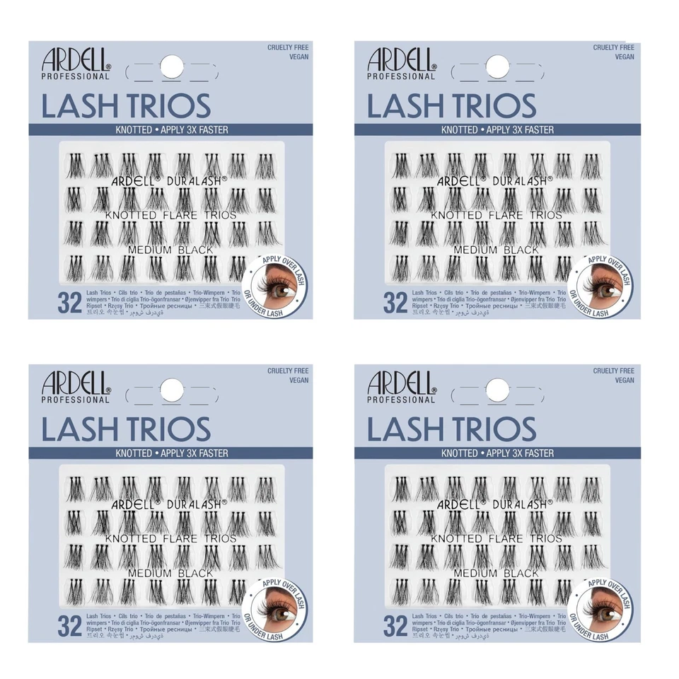 Lot 4 - ARDELL Duralash Trio Individual Knotted Flare Lashes Trios Medium - Image 1 of 1