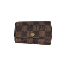 Louis Vuitton Multicle 6 Damier Ebene PVC Men  s Wallet Sht Leather