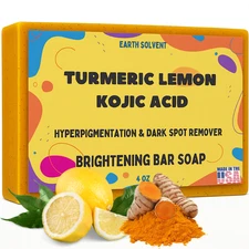 Kojic Acid Soap Dark Spot Whitening Turmeric Skin Bleaching Lightening 4oz Bars